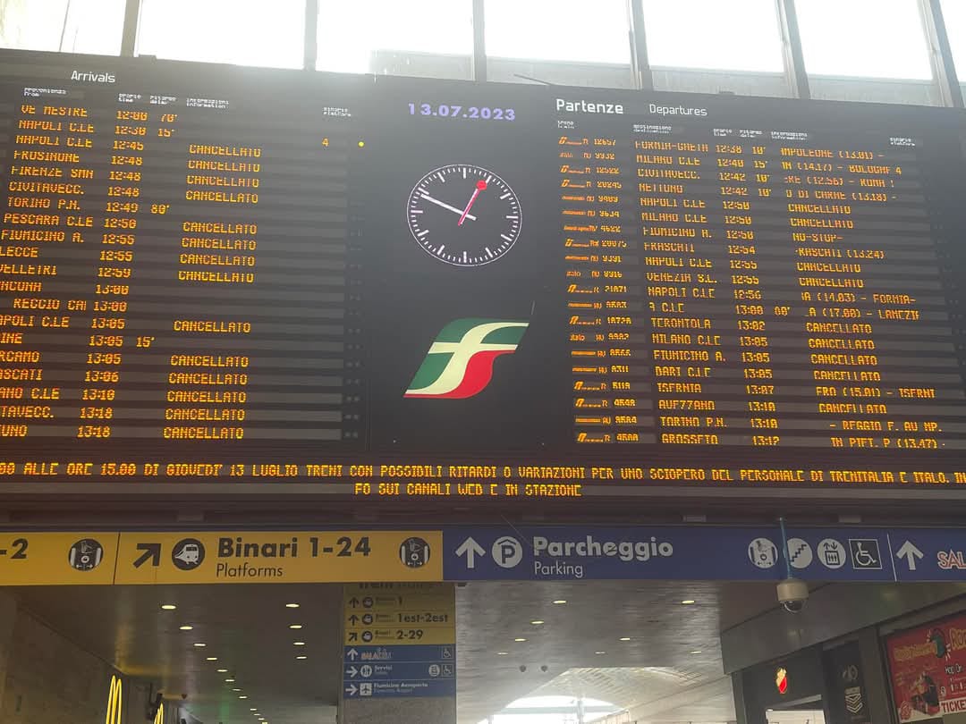 SCIOPERO NAZIONALE DI FERROVIE DELLO STATO, FILT-CGIL, FIT-CISL, UILTRASPORTI, UGL FERROVIERI, SLM FAST CONFSAL E ORSA FERROVIE: “ALTA ADESIONE IN SICILIA”