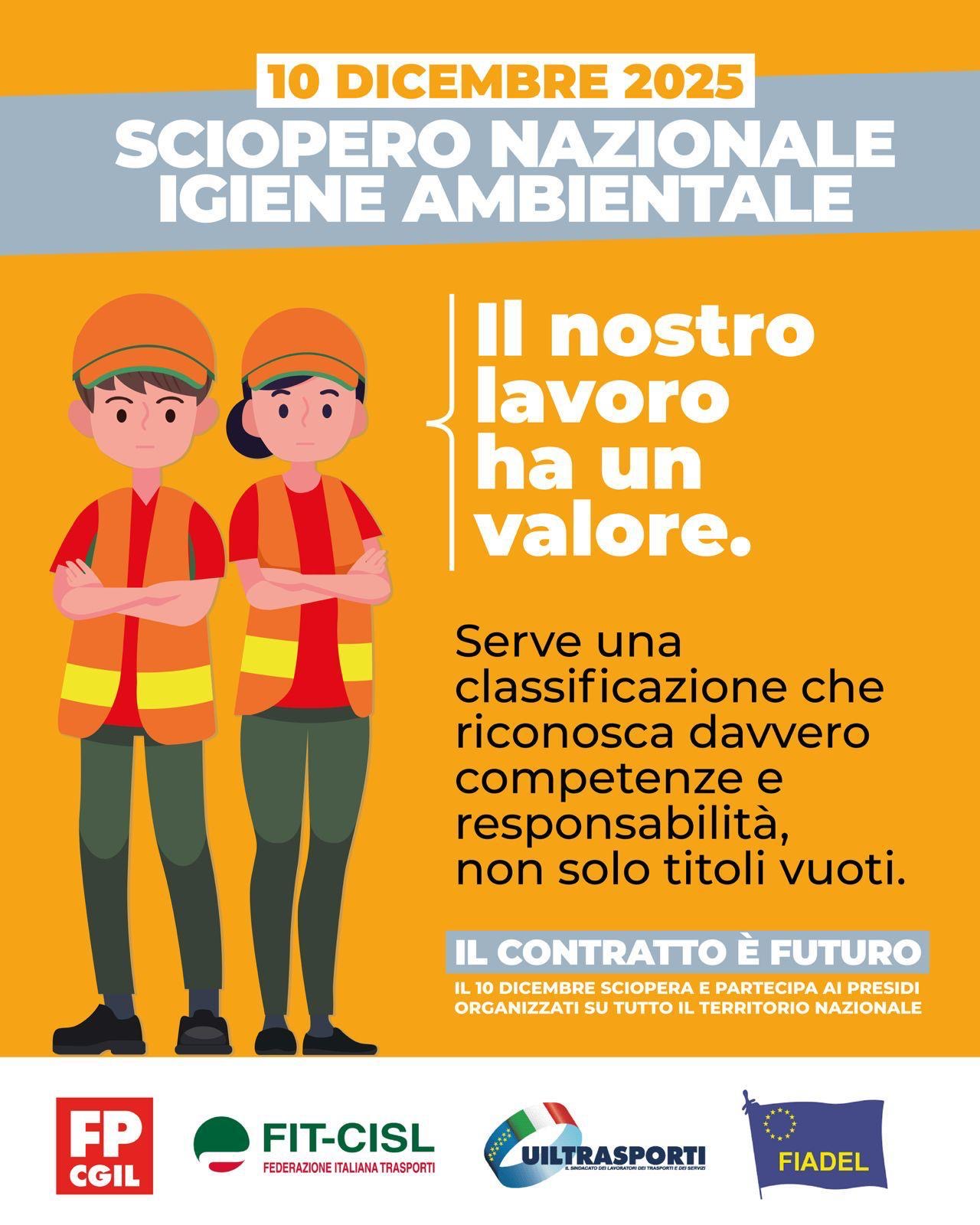 Servizi ambientali: verso lo sciopero del 10 dicembre