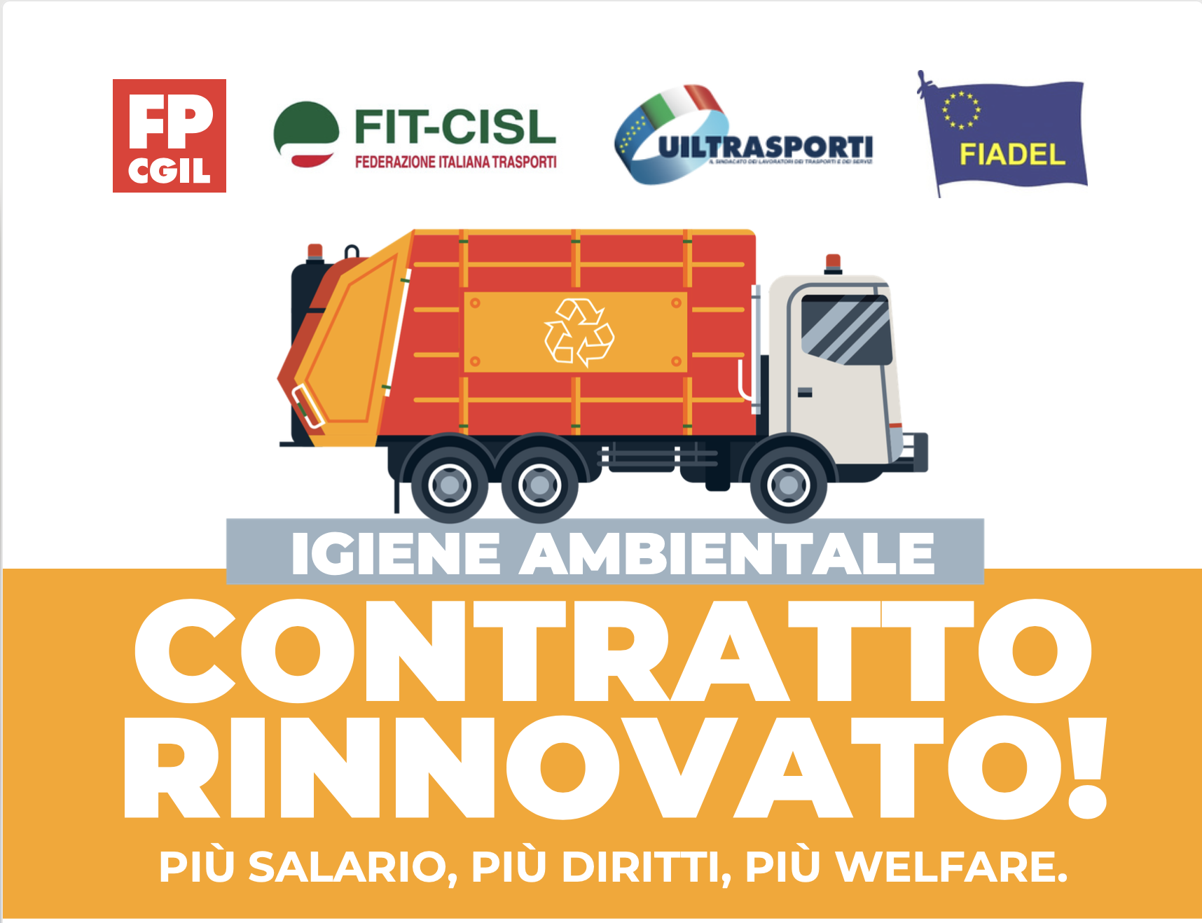 Igiene ambientale: sindacati, “sottoscritto rinnovo CCNL unico di settore, stop a sciopero”